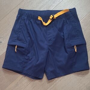 EUC The North Face Class V Shorts Men's sz M Blue Integrated Belt Hiking Shorts